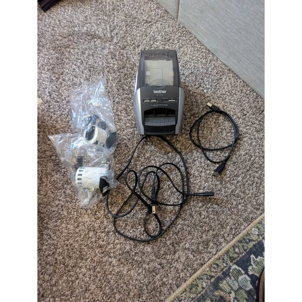 Brother QL-570 Professional Label Printer High Speed Thermal Desktop SilverBlack